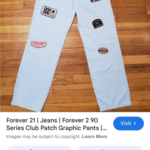 #128 NWT Forever 21 High Rise 90’s Graphic Pants Size Small (28) - Picture 7 of 7